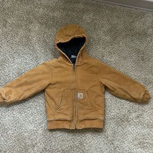 BOYS' ZIP-FRONT CANVAS INSULATED HOODED JACKET (CHILD/YOUTH)